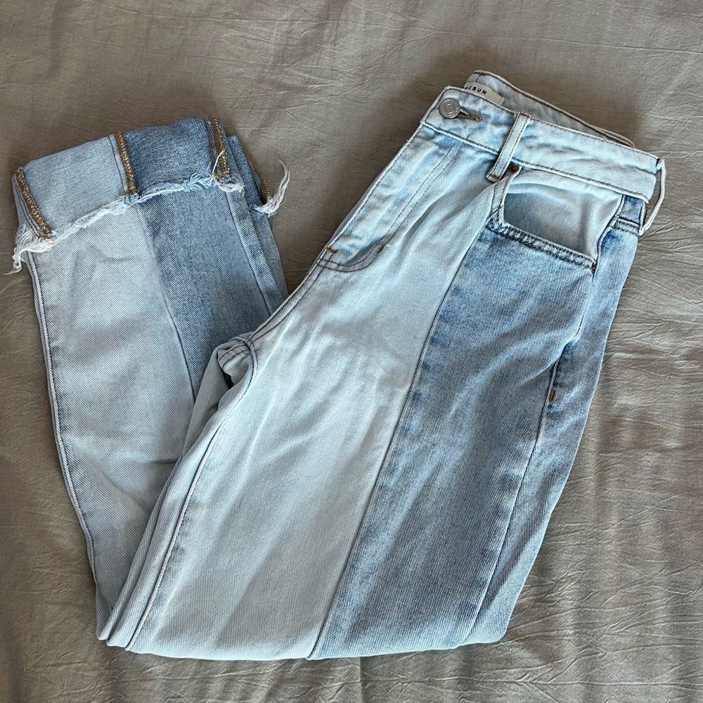 PacSun Two-Tone Mom Jeans